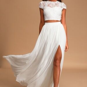 Lulus white Two-piece Maxi Dress - Size M